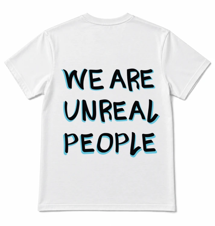 WE ARE UNREAL PEOPLE KOSZULKA BIAŁA TYŁ.jpg